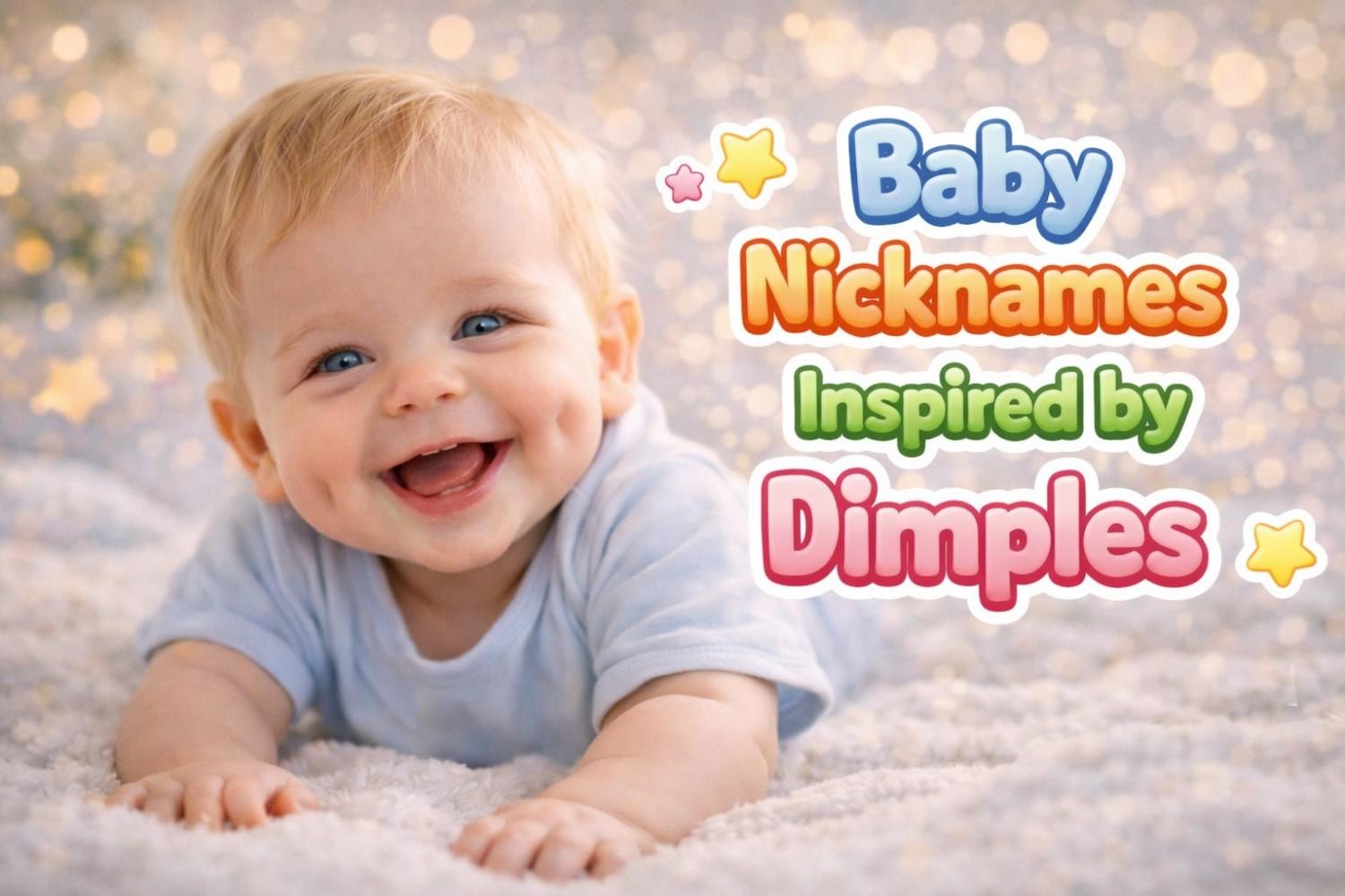 nicknames for babies with dimples, dimple cheek baby nicknames, baby nicknames for smiling babies, adorable dimple baby names